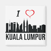 Ik hou van Kuala Lumpur Skyline Magneet (Voorkant)