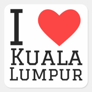 Ik hou van Kuala Lumpur Vierkante Sticker