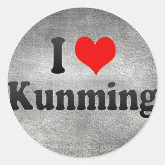 Ik hou van Kunming, China. Wo Ai Kunming, China Ronde Sticker