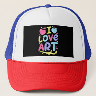 Ik hou van kunst, kunstenaar schilder kleurrijk sc trucker pet