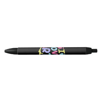 Ik hou van kunst, kunstenaar schilder kleurrijk sc zwarte inkt pen