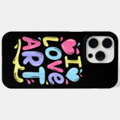 Ik hou van kunst, kunstenaarsschilder Kleurrijk sc Case-Mate iPhone Case (Achterkant (horizontaal))