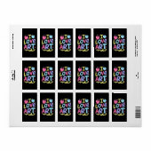 Ik hou van kunst, kunstenaarsschilder Kleurrijk sc Etiket (Full Sheet)