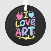 Ik hou van kunst, kunstenaarsschilder Kleurrijk sc Ornament (achterkant)