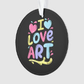Ik hou van kunst, kunstenaarsschilder Kleurrijk sc Ornament (voorkant)