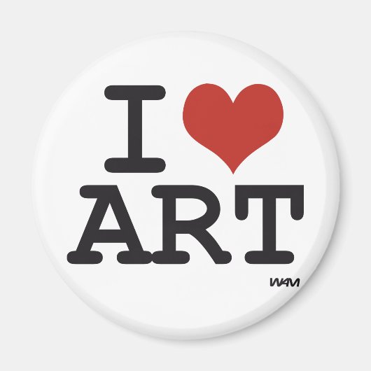 Ik hou van kunst magneet (Voorkant)
