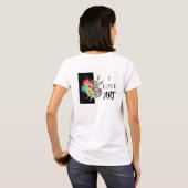 Ik hou van kunst | Palet T-Shirt van schilder (Achterkant volledig)