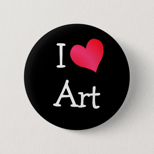 Ik hou van kunst ronde button 5,7 cm (Voorkant)