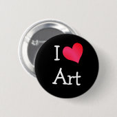 Ik hou van kunst ronde button 5,7 cm (Voorkant /achterkant)