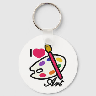 Ik hou van kunst sleutelhanger