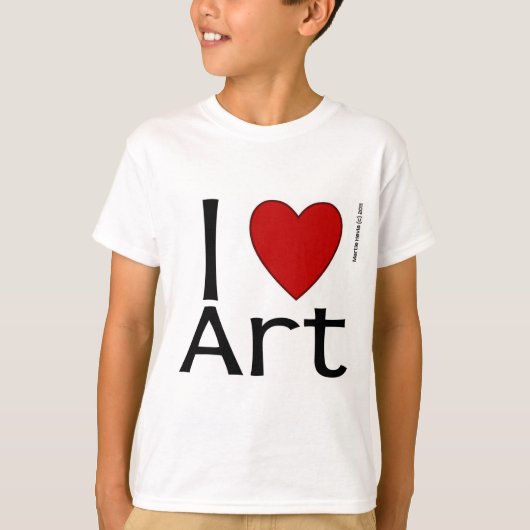 Ik hou van kunst t-shirt (Voorkant)