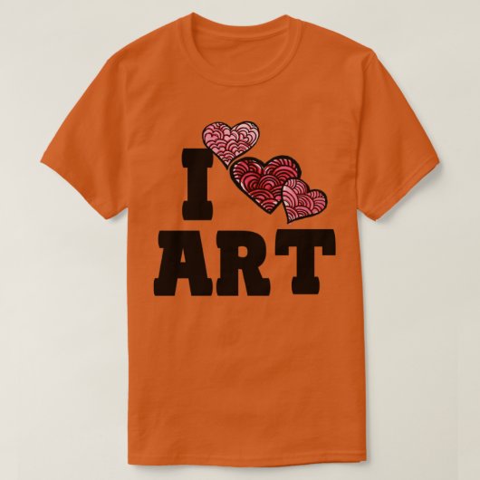 Ik hou van kunst t-shirt (Design voorkant)