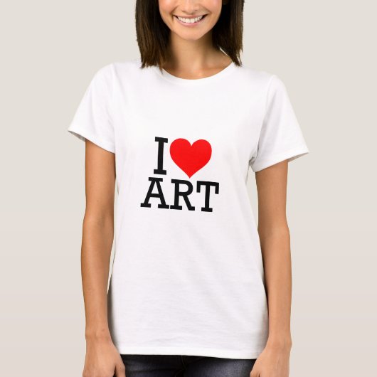 Ik hou van kunst T-shirt voor vrouwen (Voorkant)