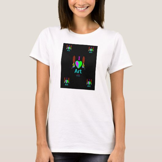 Ik hou van kunst Vrouwen witte basis Tanktop (Voorkant)