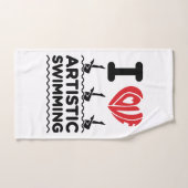 Ik hou van kunstmatig zwemmen synchro zwemmer handdoek (Handdoek)