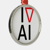 Ik hou van kunstmatige intelligentie metalen ornament (Rechts)
