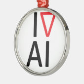 Ik hou van kunstmatige intelligentie metalen ornament (Links)