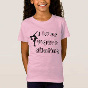 Ik hou van kunstschaatsen meisjes T-shirt