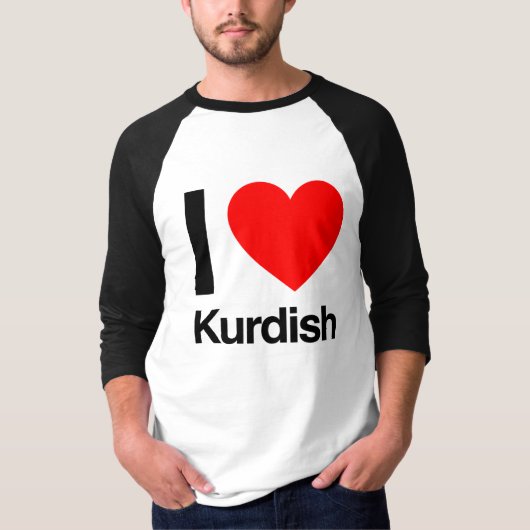 ik hou van kurdish t-shirt (Voorkant)