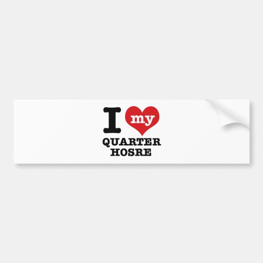 Ik hou van kwart paard bumpersticker (Voorkant)