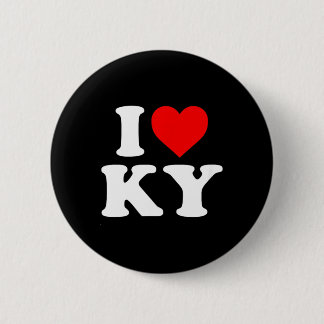 Ik hou van Ky Heart Kentucky Ronde Button 5,7 Cm