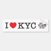 Ik hou van KYC-Bumpersticker Bumpersticker (Voorkant)