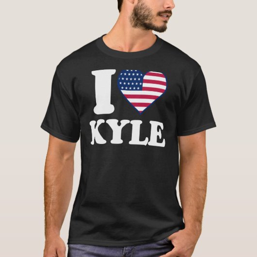 Ik hou van Kyle Ik hart Kyle T-shirt (Voorkant)