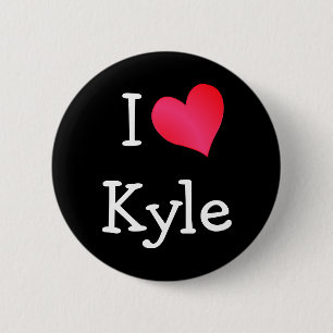Ik hou van Kyle Ronde Button 5,7 Cm