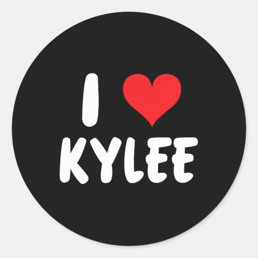Ik hou van Kylee - Hart - Naam  Ronde Sticker (Voorkant)