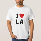 Ik hou van L A | aangepast teksthart LA Los Angele T-shirt (Voorkant)