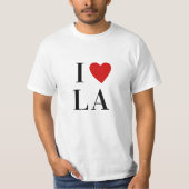 Ik hou van L A | aangepast teksthart LA Los Angele T-shirt (Voorkant)