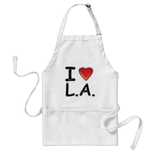 Ik hou van L.A. Standaard Schort (Voorkant)