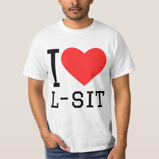 Ik hou van L-sit T-shirt (Voorkant)