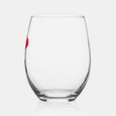 Ik hou van LA | Aangepaste initialen hart Wijnglas Zonder Voet (Links)