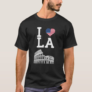 Ik hou van LA American Flag Lover Los Angeles Cool T-shirt