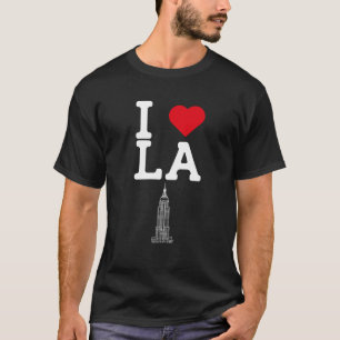 Ik hou van LA Cool Heart Flag Los Angeles America T-shirt