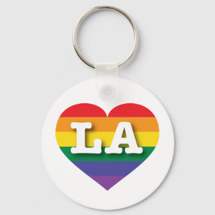 Ik hou van LA Gay Pride Rainbow Heart Sleutelhanger