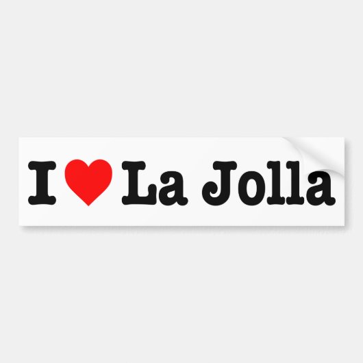 "Ik hou van La Jolla" Bumpersticker (Voorkant)