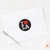 Ik hou van La Los Angeles Ronde Sticker (Envelop)