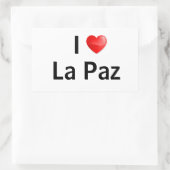 Ik hou van La Paz Rechthoekige Sticker (Tas)