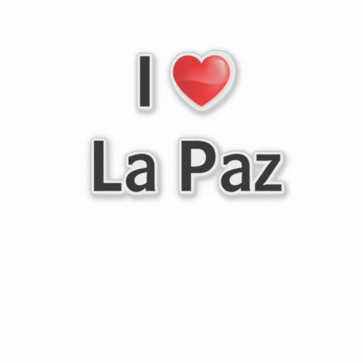 Ik hou van La Paz Sticker (Voorkant)