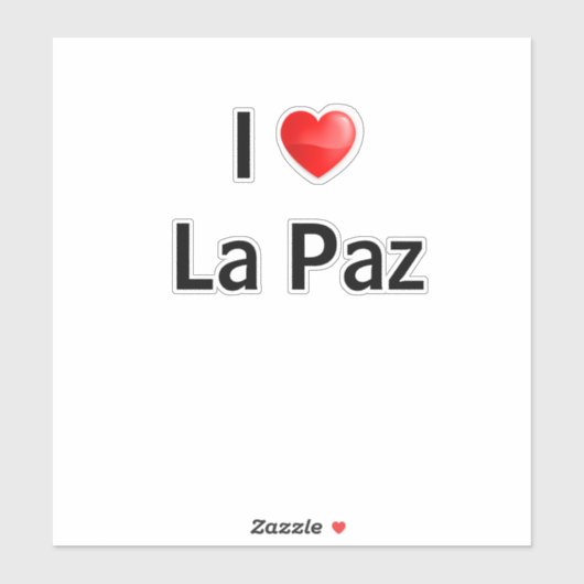 Ik hou van La Paz Sticker (Vel)