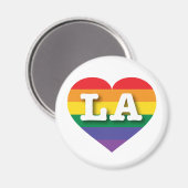 Ik hou van LA Rainbow Heart Magneet (Voorkant / Achterkant)