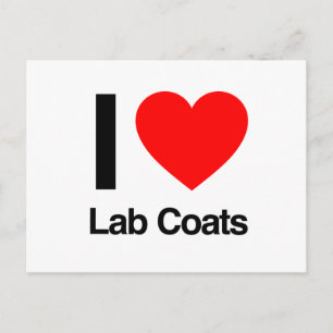ik hou van lab coats . ai briefkaart