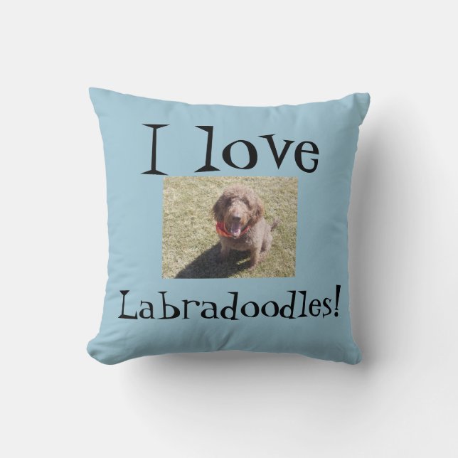 Ik hou van Labradoodles Pillow Kussen (Voorkant)