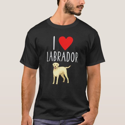 Ik hou van Labrador Lab Retriever Labrador T-shirt (Voorkant)