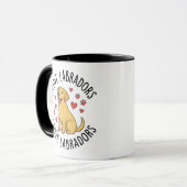 Ik hou van Labrador mok – Met harten & pootafdrukk (Voorkant links)