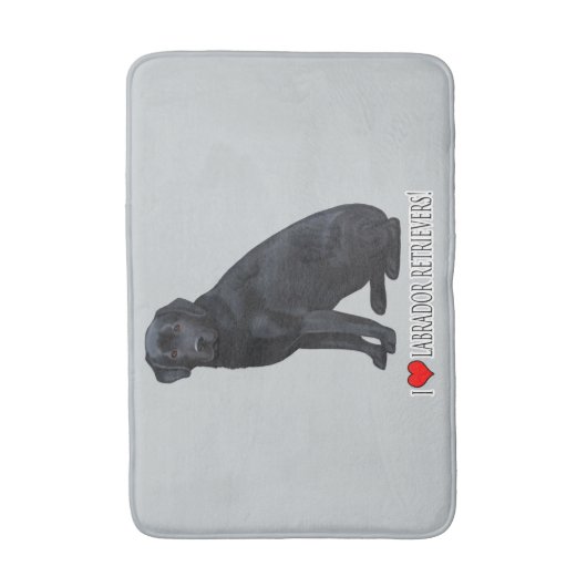 Ik hou van Labrador Retrievers! Badmat (Voorkant Verticaal)
