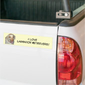 Ik hou van Labrador Retrievers! Bumpersticker (Op Truck)