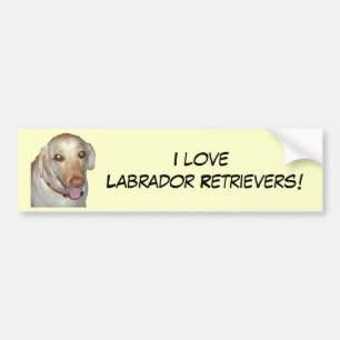 Ik hou van Labrador Retrievers! Bumpersticker